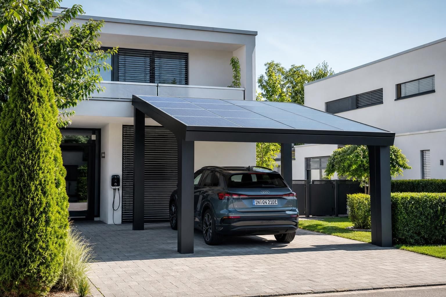 découvrez comment un carport photovoltaïque peut optimiser l'énergie solaire pour votre maison, en alliant protection de véhicule et production d'électricité écologique et économique.